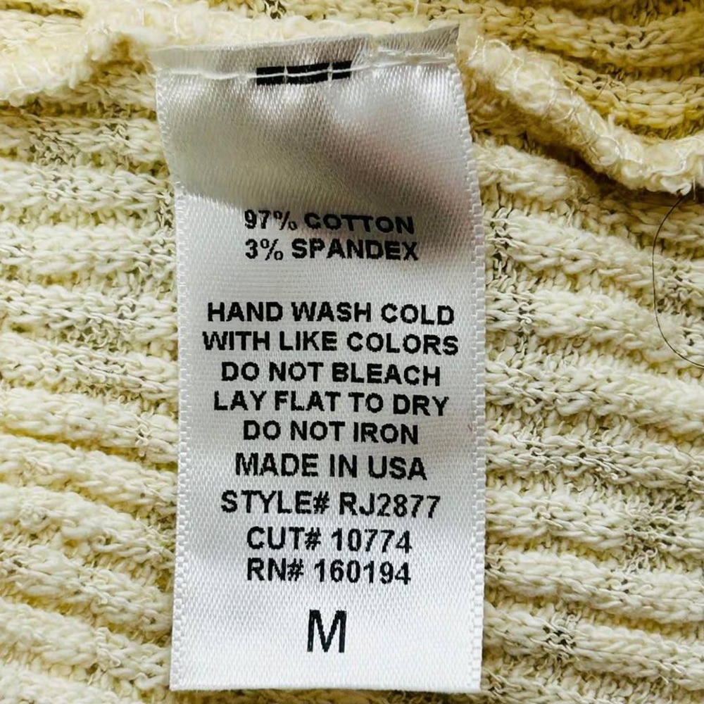 By Together + Collection*Cream Ribbed Mock Neck*Long Sleeve Sweater* Size M - Picture 7 of 10